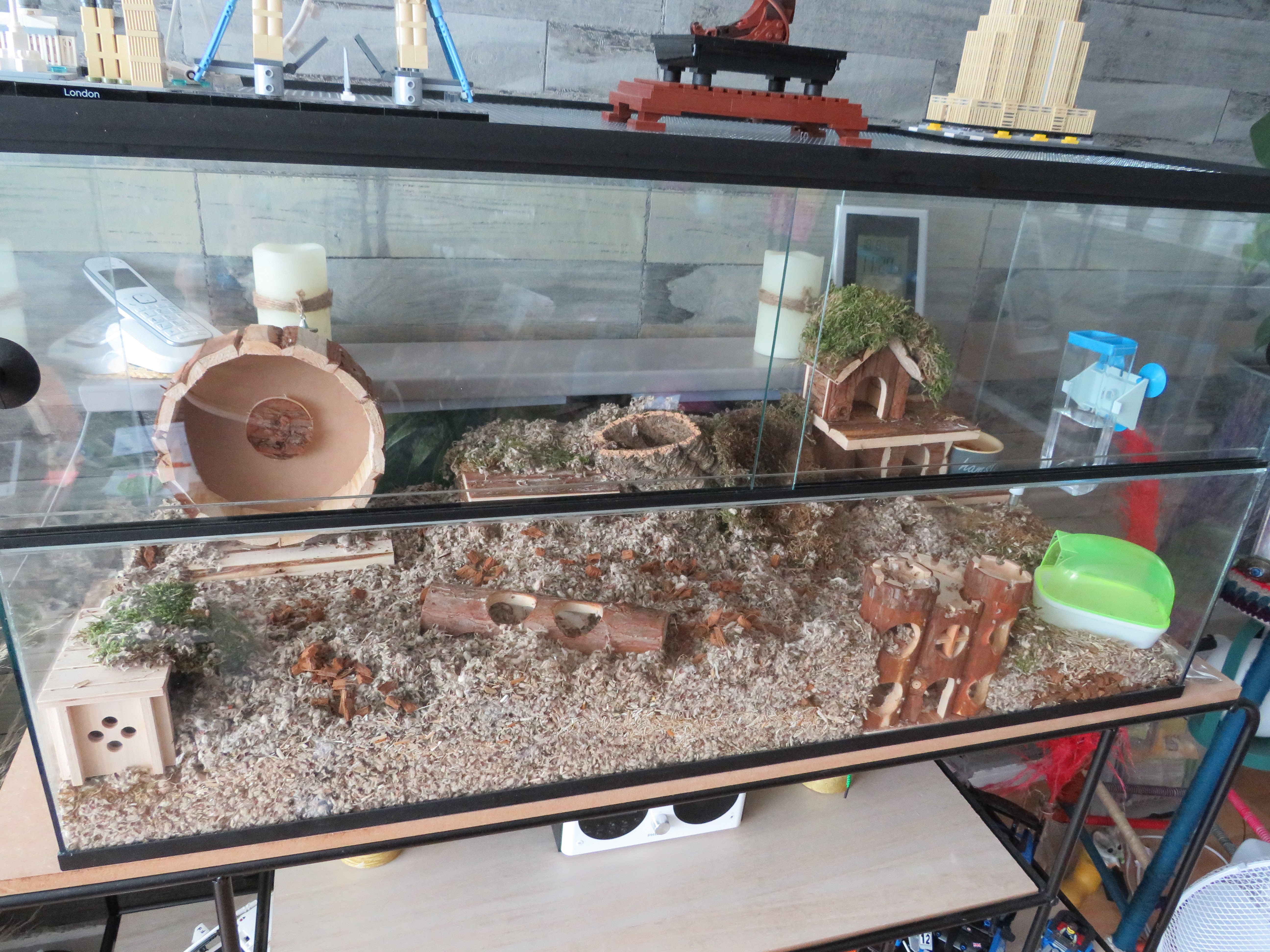 Hamsterkooi 100x40x50 met schuifruiten zonder plateaus - Hamster terrarium 